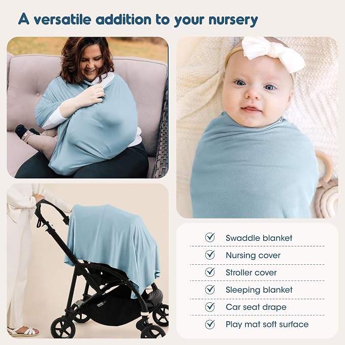 3 Pack Newborn Swaddle Blanket, Ultra Soft Stretchy Jersey Knit Extra Large - Image 7