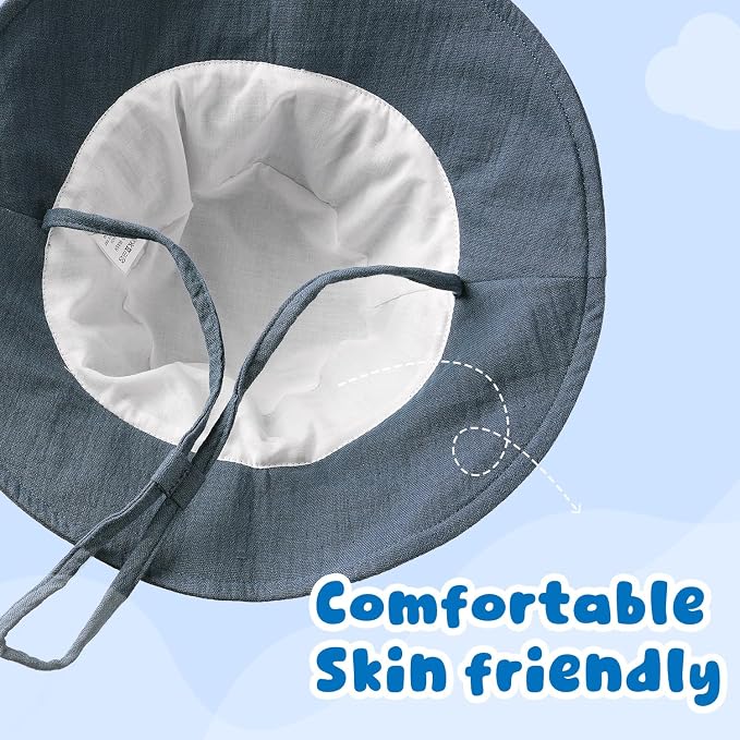 Muslin Baby Sun Hat Sun Protection Baby Toddler Bucket Hats - Image 4