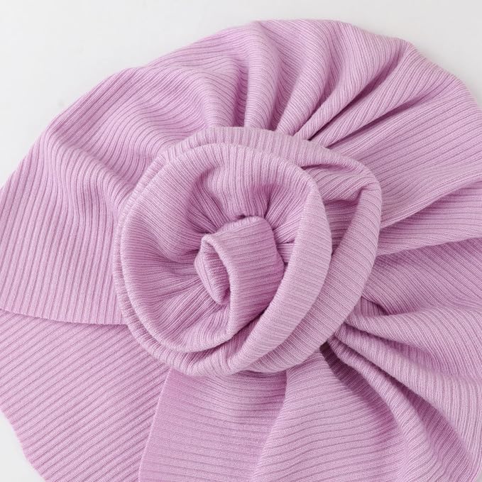 DRESHOW BQUBO 5 Pieces Newborn Baby Turban Hats Bow Baby Infant Beanie - Image 6