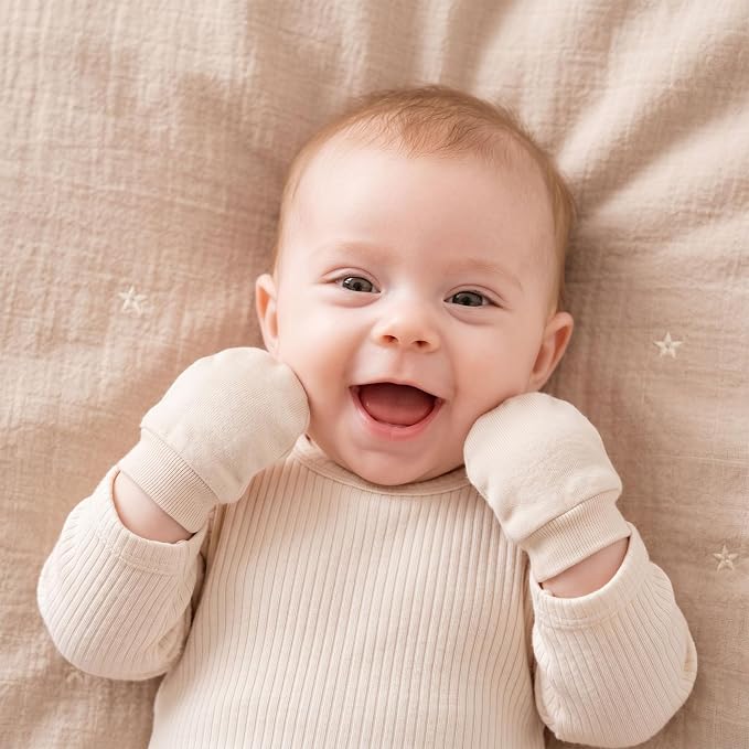 8 Pairs Newborn Baby Mittens No Scratch Infant Baby Cotton Gloves Newborn - Image 2