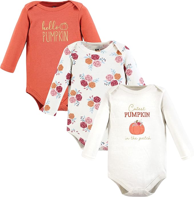 Hudson Baby Baby Girls' Cotton Long-sleeve Bodysuits 3-pack by HudsonBaby