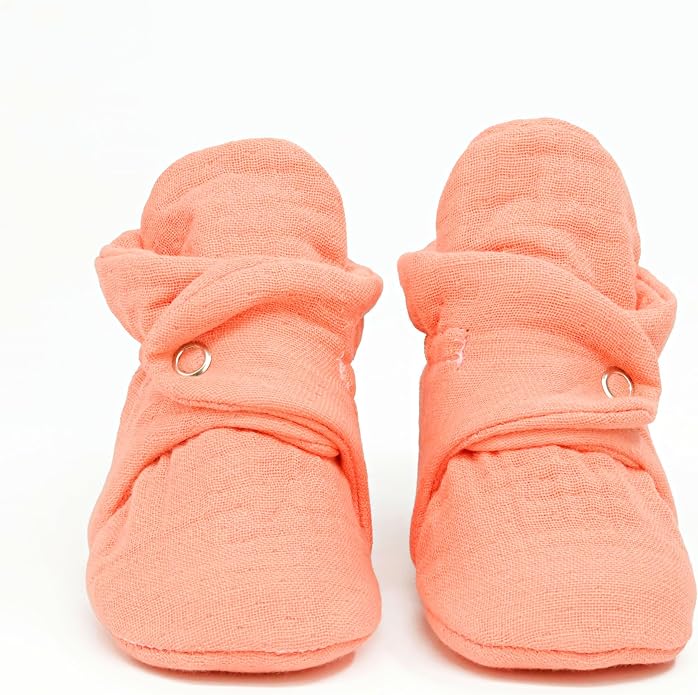 Ella Bonna Baby Booties Organic Cotton Muslin Newborn Baby Slippers Baby Boy - Image 6