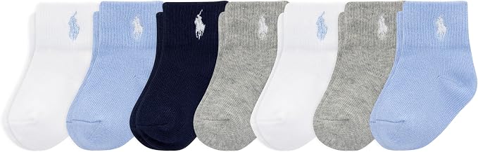 Polo Ralph Lauren Baby’s Classic Sport Ankle Socks, 6 Pair Pack, Soft Stretchy by Unknown