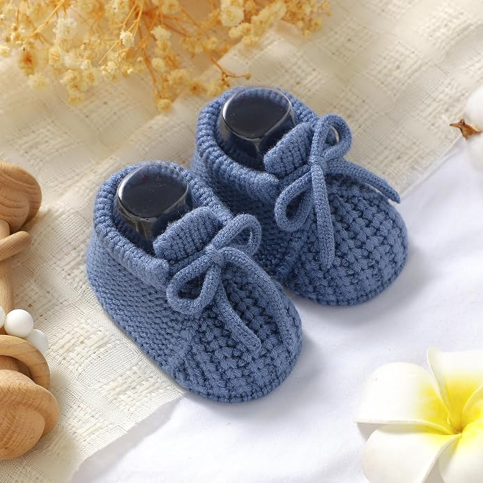 Baby Booties Newborn Baby First Shoes | Cozy Warm Knit Soft Booties - Image 6