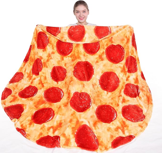 Mermaker Pepperoni Pizzas Blanket 71 inches by Mermaker