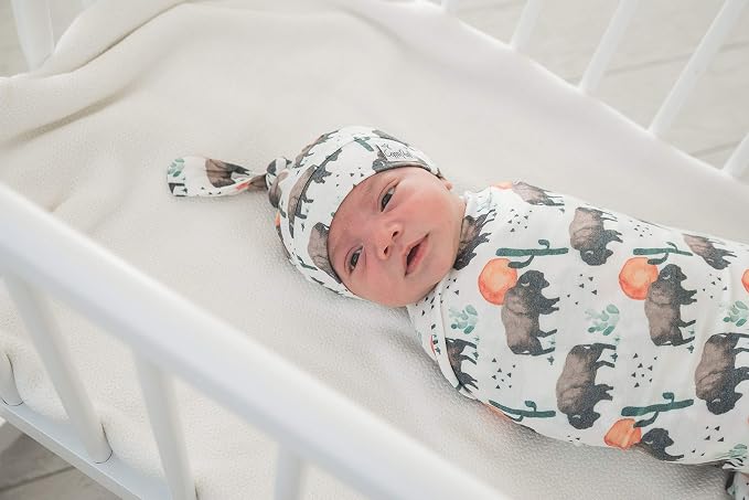 Copper Pearl Swaddle Blankets for Newborns | Soft Stretchy Receiving Blankets - Image 5