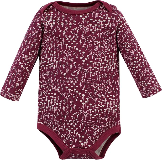 Hudson Baby Baby Girls' Cotton Long-sleeve Bodysuits 3-pack - Image 4