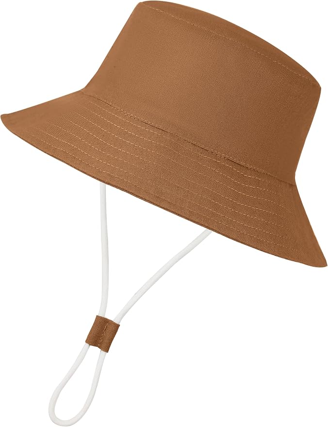 Baby Boy Sun Hat Toddler Bucket Beach Hat Girl UPF 50+ Cotton Linen - Image 2