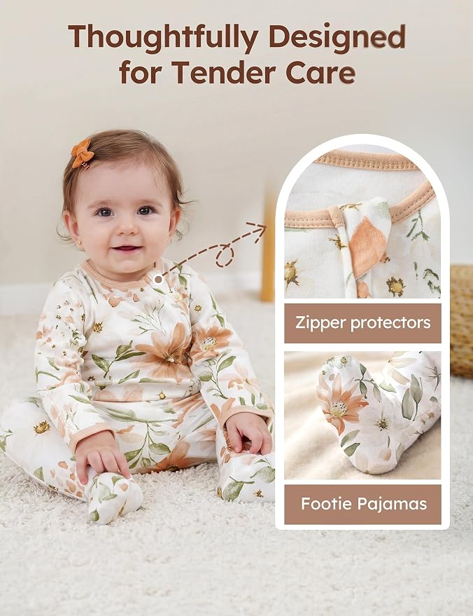 Unnivoll Baby Sleepers 100% Cotton Baby Pajamas Baby Boys Girls Clothes | - Image 4