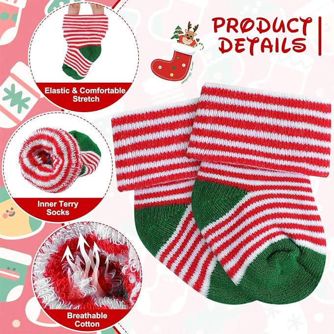 Twistover 10 Pairs Preemie Cotton Turn Cuff Socks - Image 4