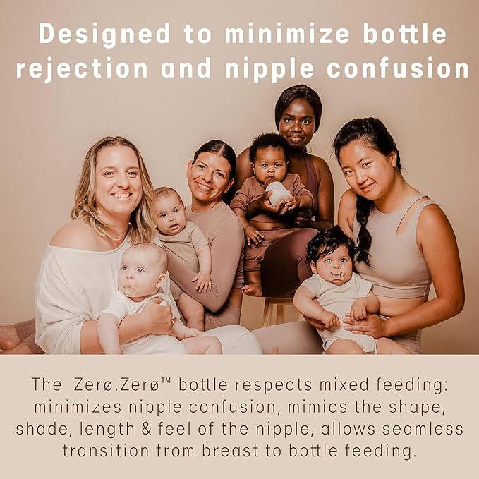 Suavinex Zero Zero Anti Colic Baby Bottle, No 1 Spanish Baby Bottle Brand, Minimizes Bottle Rejection & Nipple Confusion, Perfect for Breastfeeding Babies, 2 PK 9 oz, Fair Tone, Medium Flow