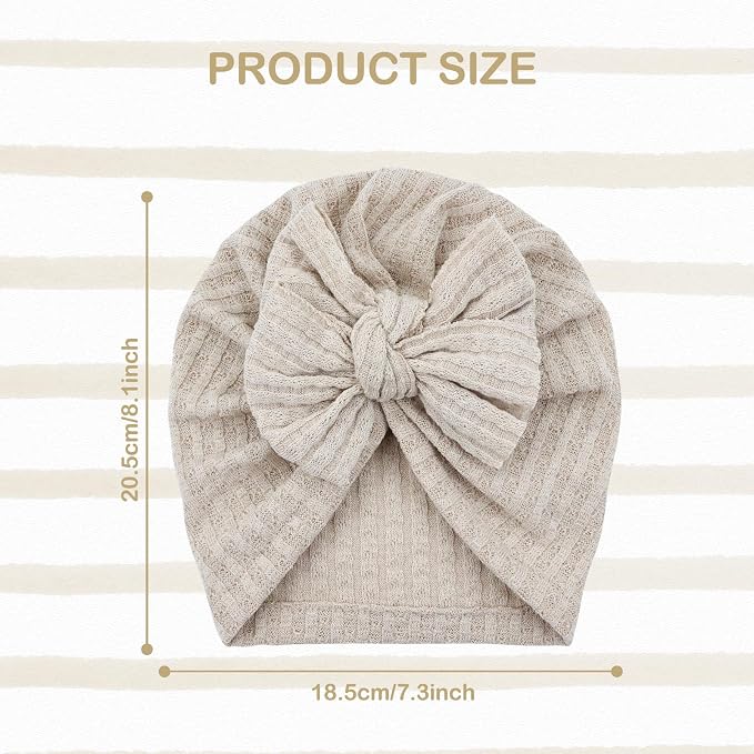 Cinaci 4 Pieces Baby Girls Turban Hats - Image 2