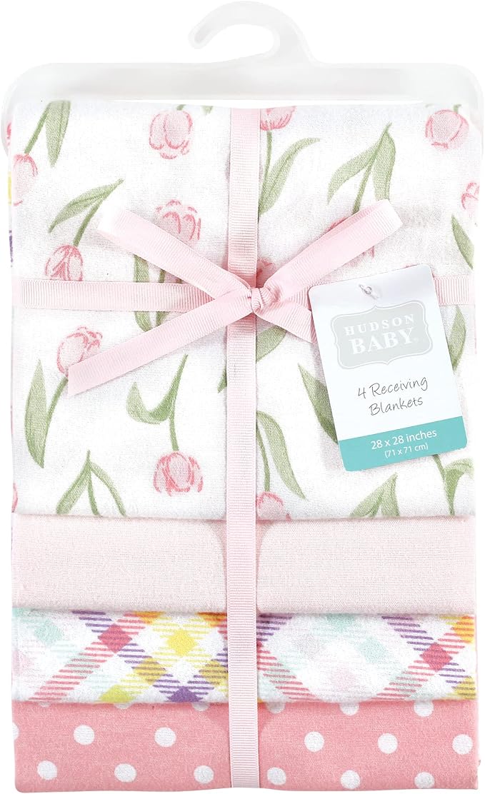 Hudson Baby Unisex Baby Cotton Flannel Receiving Blankets, One Size - Image 2