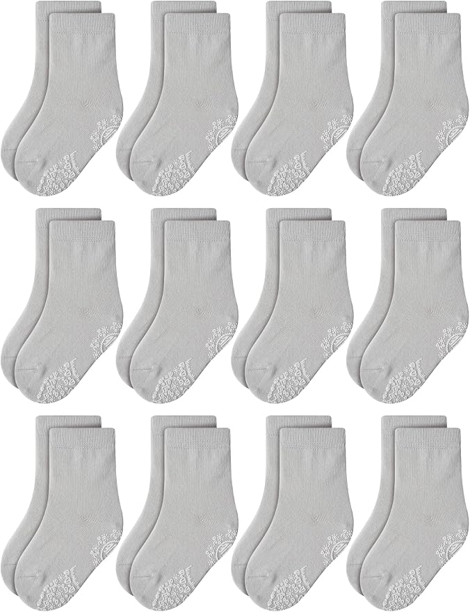 RATIVE Non Skid Anti Slip Crew Socks by RATIVE