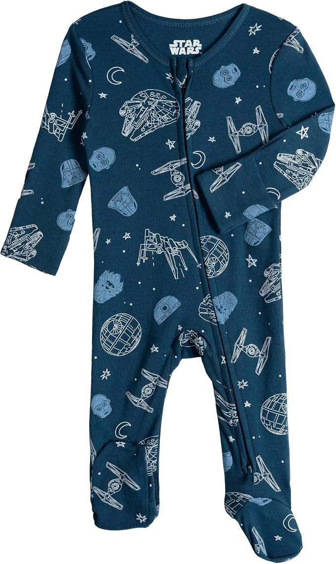 STAR WARS The Mandalorian Grogu Baby 2-Pack Footed One Piece Sleep N' Play - Image 3