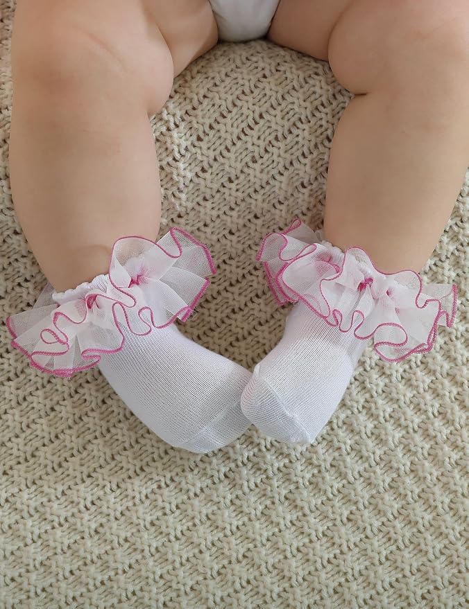 PrinceSasa Little Baby Girl Princess Lace Ruffles Socks Set - Image 2