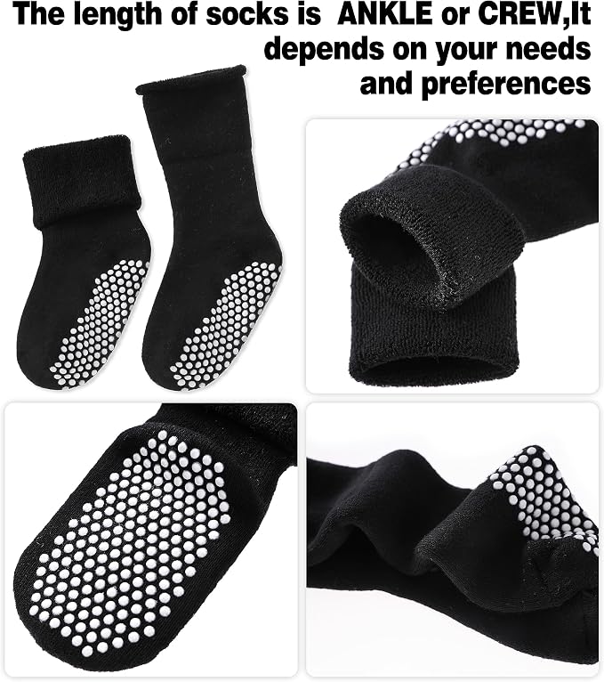 SDBING Baby Boys Girls Grips Socks Infant Toddlers Kids Non Slip Warm Thick - Image 5