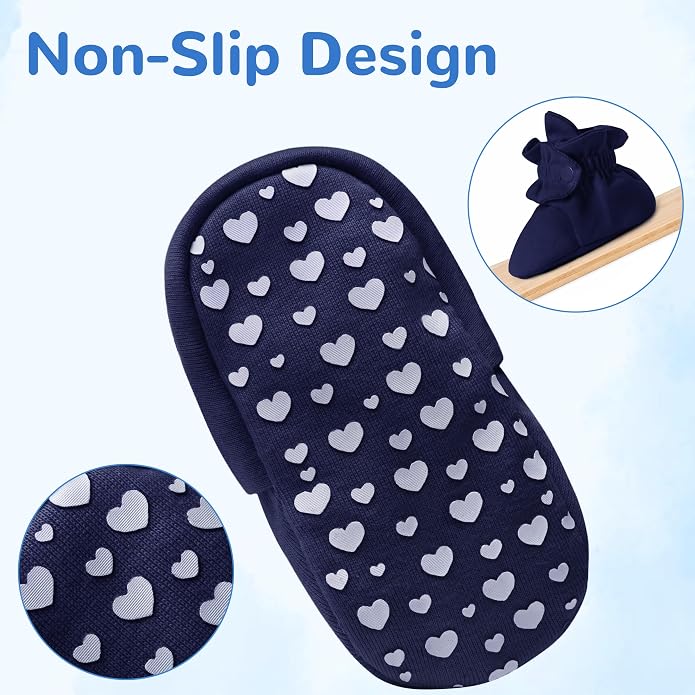 Pro Goleem Unisex Cotton Baby Booties, Warm Cozy Stay-On Baby Slippers - Image 5