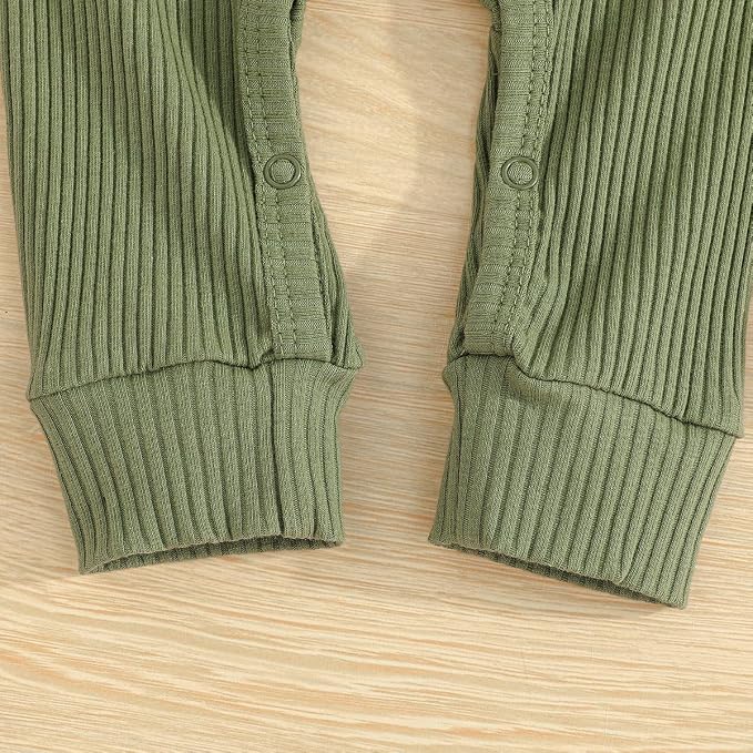 Bafeicao Baby Boy Girl 2/3 Pack Solid Romper Ribbed Short/Long Sleeve | - Image 5
