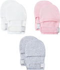 Baby Newborn No Scratch Mittens Stay On, 100% Cotton Adjustable 0-12M | Soft by HAPIU