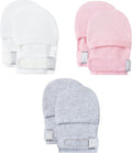 Baby Newborn No Scratch Mittens Stay On, 100% Cotton Adjustable 0-12M | Soft by HAPIU