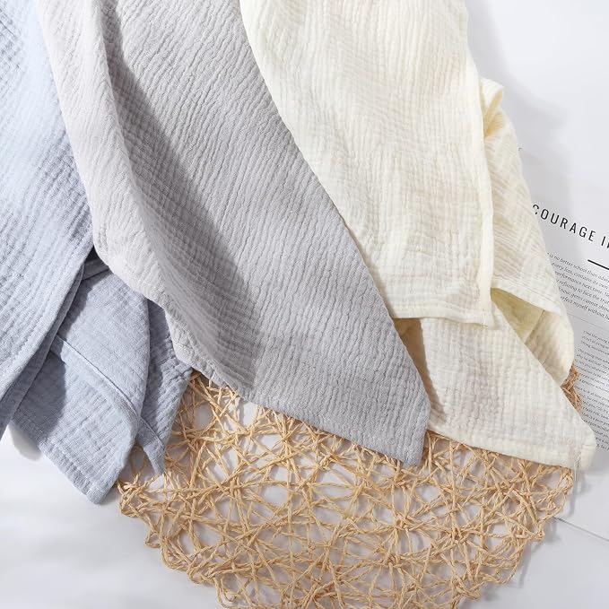 3 Pack Muslin Swaddle Blankets - Image 6