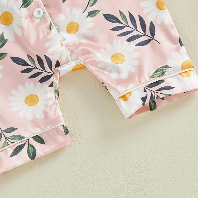 Kuriozud Baby Girl Boy Romper Pajamas Onesie Short Sleeve Button Down Pjs - Image 8