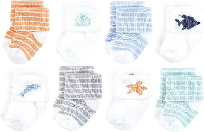 Hudson Baby Baby 8-pack Cotton Rich Newborn and Terry Socks by HudsonBaby