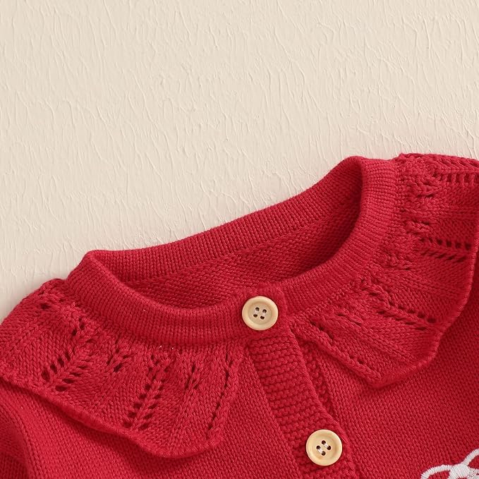 Baby Girl Cardigan Long Sleeve Button Up Sweater Toddler Girl Fall Outfits - Image 6