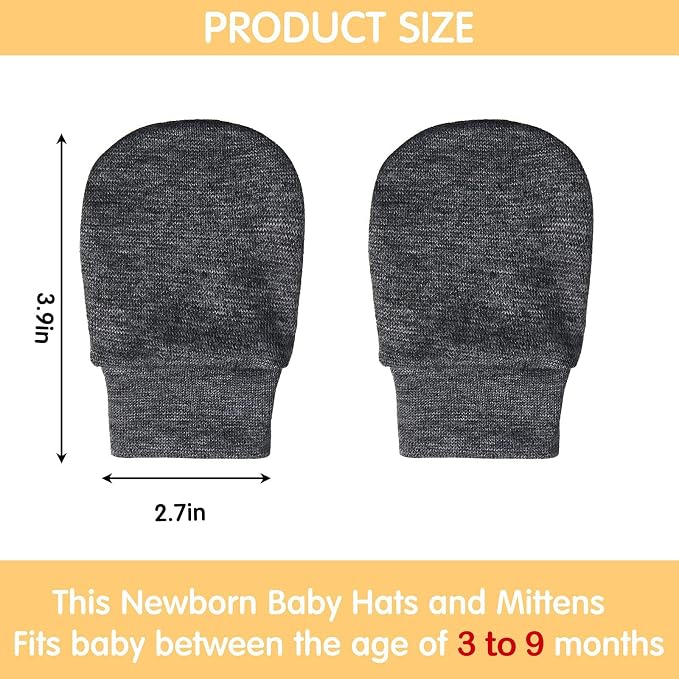 Geyoga 6 Pairs Baby Mittens Newborn No Scratch Gloves Infant | Anti Scratch - Image 3