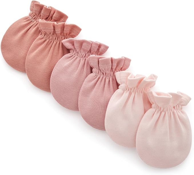 Pro Goleem Newborn Baby Mittens 100% Cotton No Scratch Soft Breathable Gloves by ProGoleem
