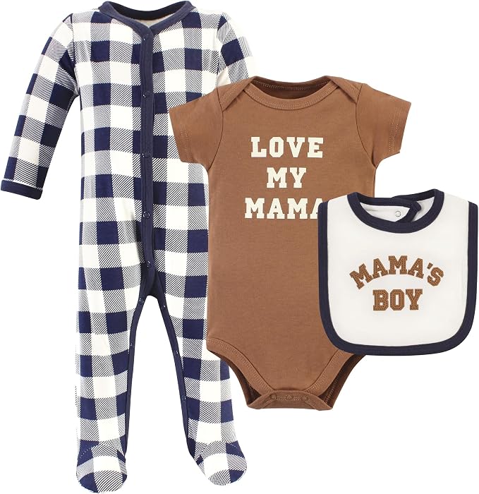 Hudson Baby Unisex Cotton Sleep and Play, Bodysuit and Bandana Bib Set by HudsonBaby