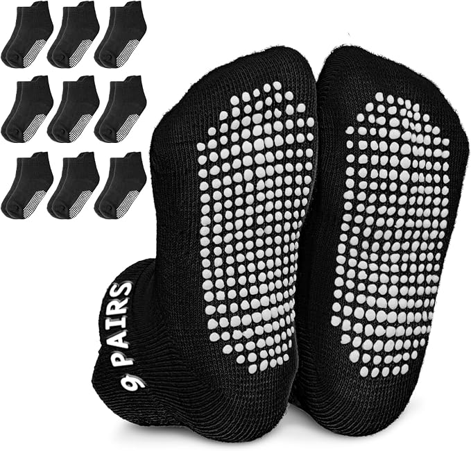 Infinno Baby Non Slip Ankle Socks 9 Pairs by InfinnoHome