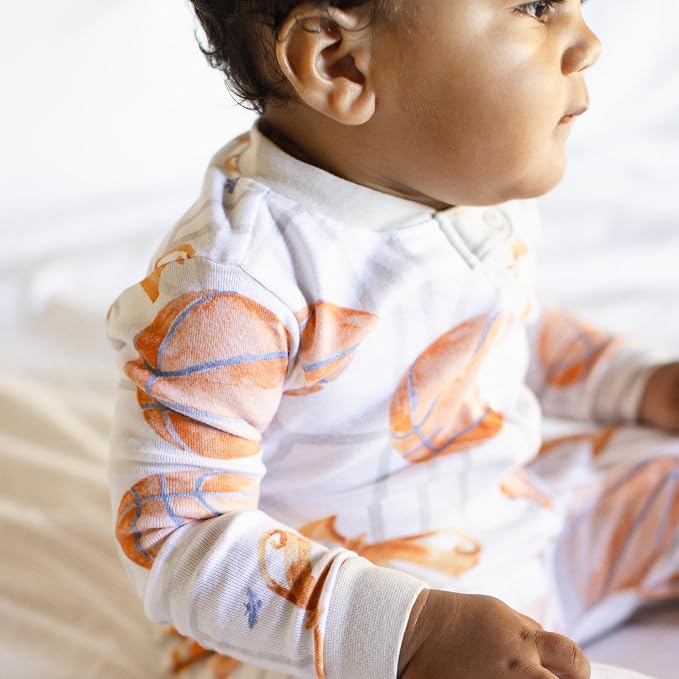 Burt's Bees Baby Boys' Organic Cotton, Sleep and Play Footed Pajamas | Easy zip - Image 3