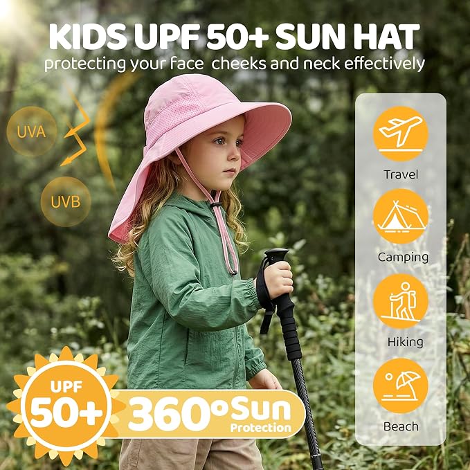 Baby Sun Hat with Neck Flap UPF 50+ - Image 2