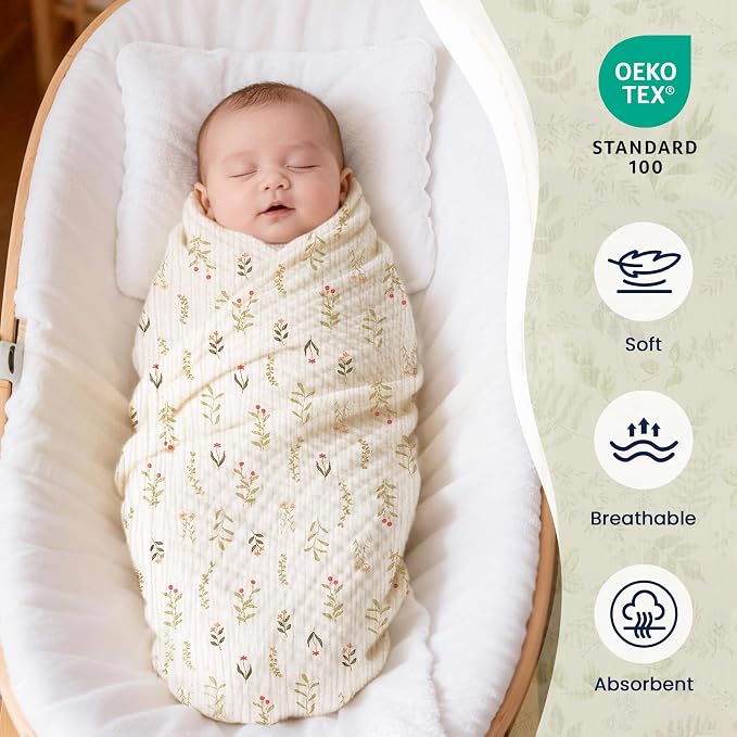 EXQ Home Muslin Swaddle Blankets - Image 3