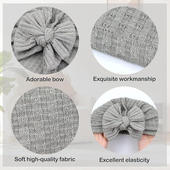 Cinaci 4 Pieces Baby Girls Turban Hats - Image 3