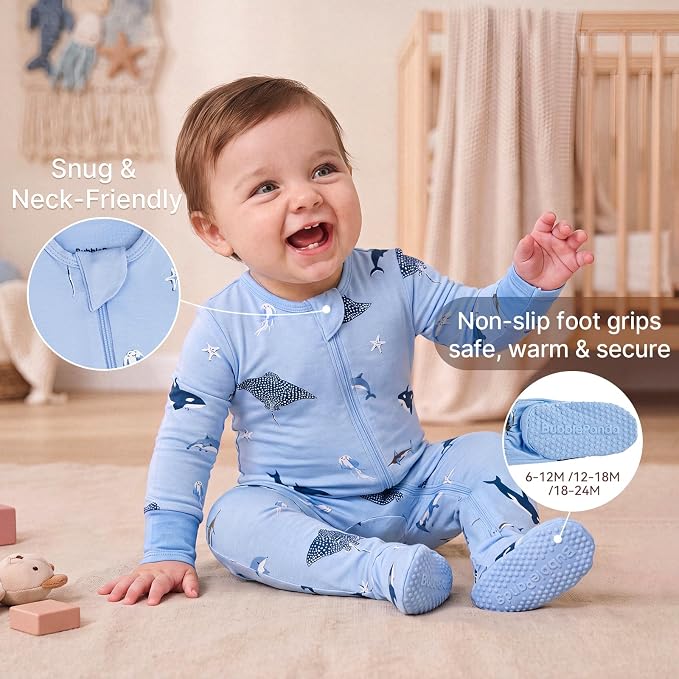 Okayinn BubblePanda Rayon Made From Bamboo Baby Pajamas Long Sleeve Months - Image 4