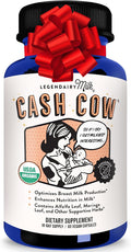 Legendairy Milk Cash Cow Lactation Supplement, Moringa, Alfalfa, and Goat's Rue Breastfeeding Supplement for Milk Supply Increase, Fenugreek-Free, Certified Organic, Vegan, Non-GMO, 60 Capsules