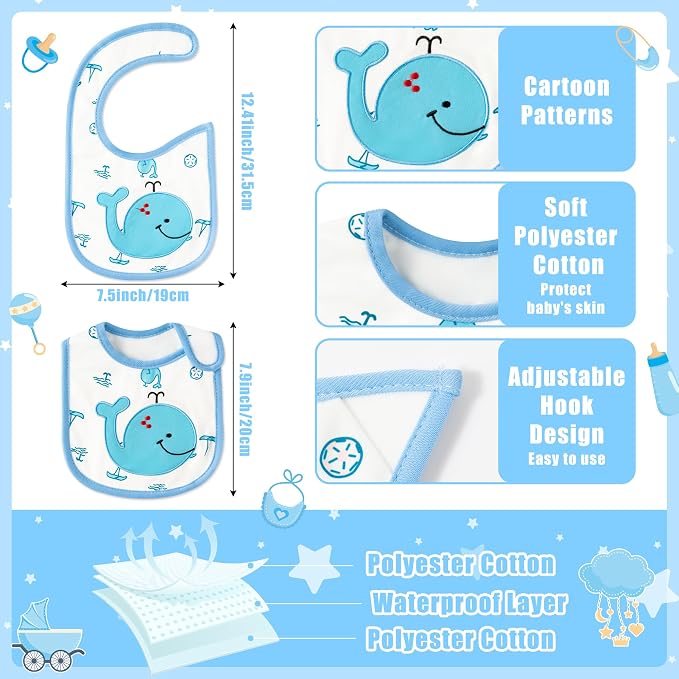 Cotton Waterproof Baby Bibs - Image 3