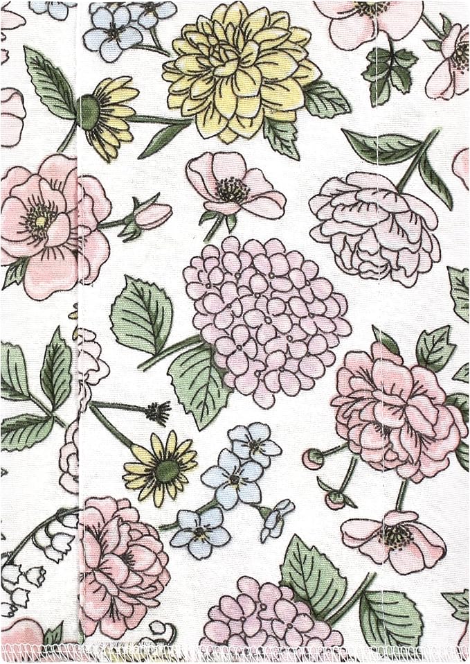 Luvable Friends Hudson Baby Flannel Burp Cloths 7pk, Vintage Floral - Image 2