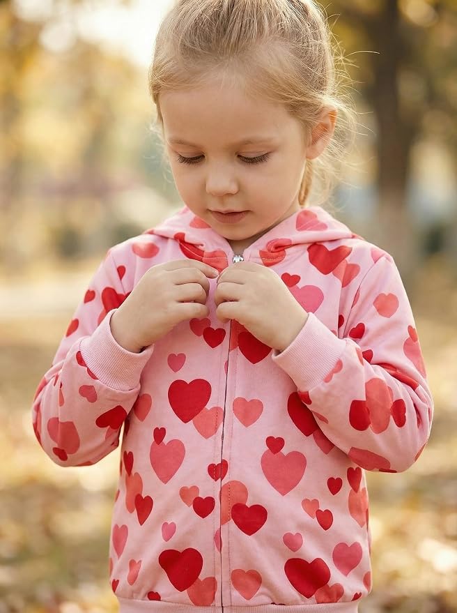 Baby Girl Zip-up Jacket Rainbow Unicorn Cotton Hoodie Sweatshirt Toddler Fall - Image 5