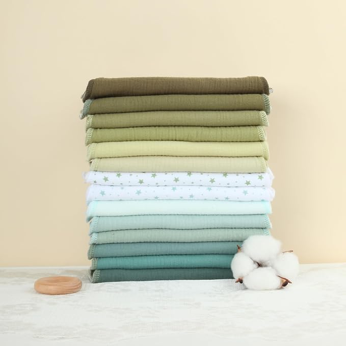 Muslin Burp Cloths 19" x 9", Baby Burping Clothes, Large Extra Soft Absorbent - Image 5