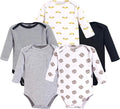 Hudson Baby baby-boys Cotton Long-sleeve Bodysuits 5-pack by HudsonBaby