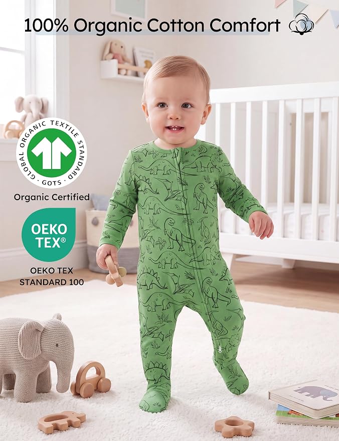 Yoofoss Baby Pajamas 100% Organic Cotton Baby Sleepers - Image 2