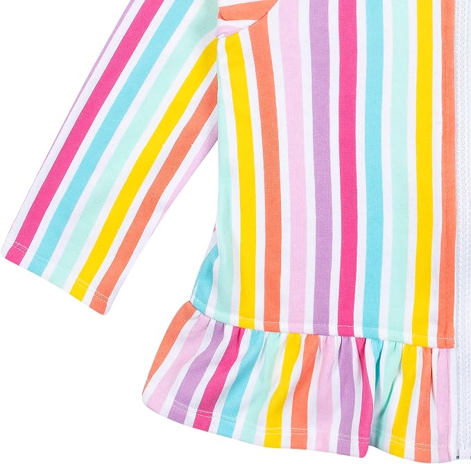 Gerber Baby & Toddler Girls Zipper Hoodie Terry Swimsuit Cover Up - Image 4