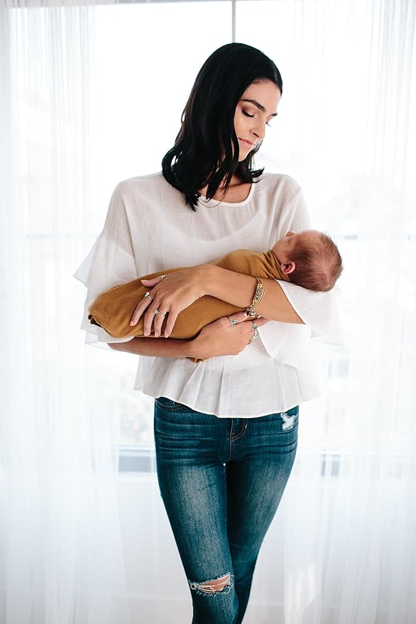 Copper Pearl Swaddle Blankets for Newborns | Soft Stretchy Receiving Blankets - Image 4