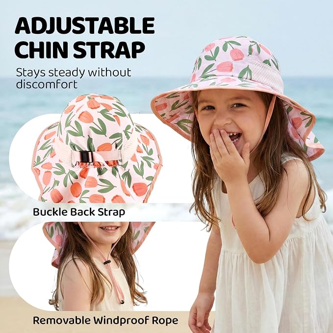 Baby Sun Hat with Neck Flap UPF 50+ - Image 4