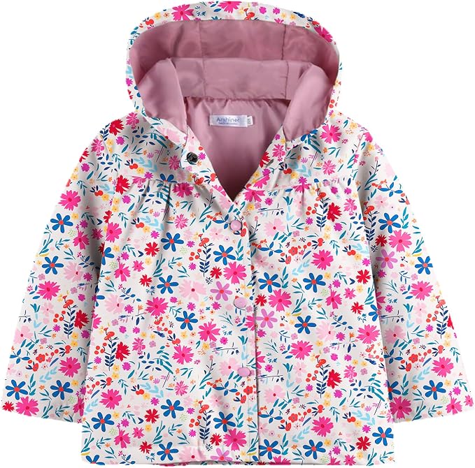 Arshiner Toddler Girls Waterproof Hooded Coat Jacket Outwear Raincoat by Arshiner