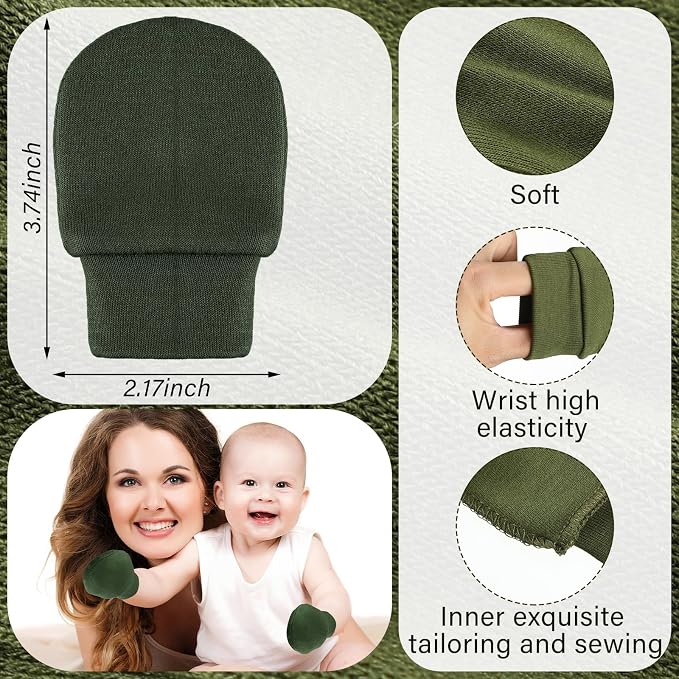 Cuffbow 16 Pairs Baby Mittens for Newborn Baby Boys Girls Infant Toddler - Image 2